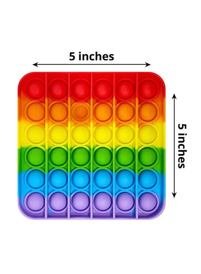 لعبة ضغط الفقاعات المصنوعة من السيليكون لتخفيف التوتر، متينة وقوية، 5×5 بوصة - Image 2