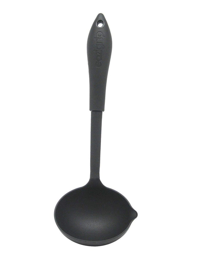 RIVUGJA RIVUGJA Nylon Ladel Kitchen Tool Set of 6Pcs Black Spoons for Non Stick Cookware Spatula Turner Ladle Spaghetti Server Slotted Solid Spoon  - Image 2
