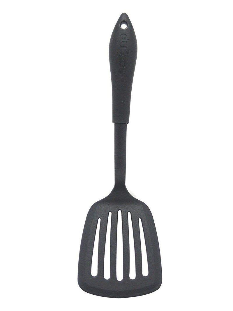 RIVUGJA RIVUGJA Nylon Ladel Kitchen Tool Set of 6Pcs Black Spoons for Non Stick Cookware Spatula Turner Ladle Spaghetti Server Slotted Solid Spoon  - Image 3