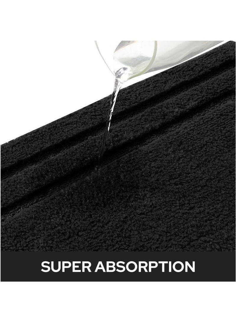 2 Piece Bathroom Rugs Sets Super Soft and Absorbent Non Slip Microfiber Machine Washable Bath Mat Set - Image 3