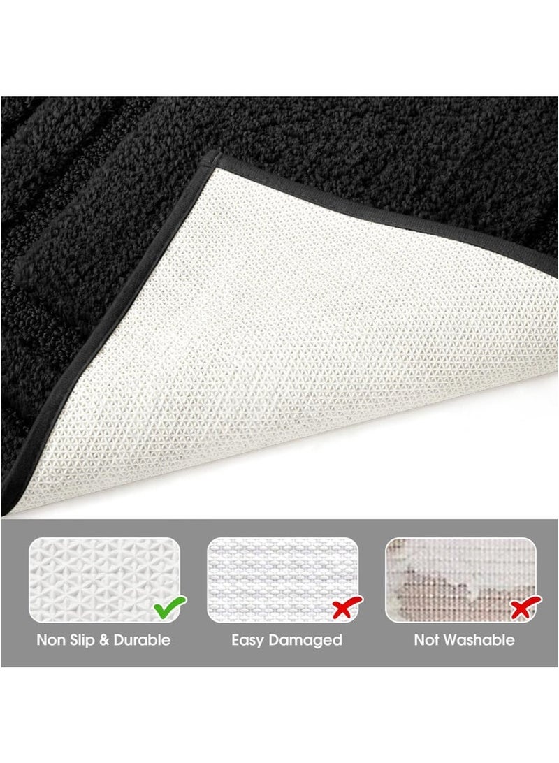 2 Piece Bathroom Rugs Sets Super Soft and Absorbent Non Slip Microfiber Machine Washable Bath Mat Set - Image 4