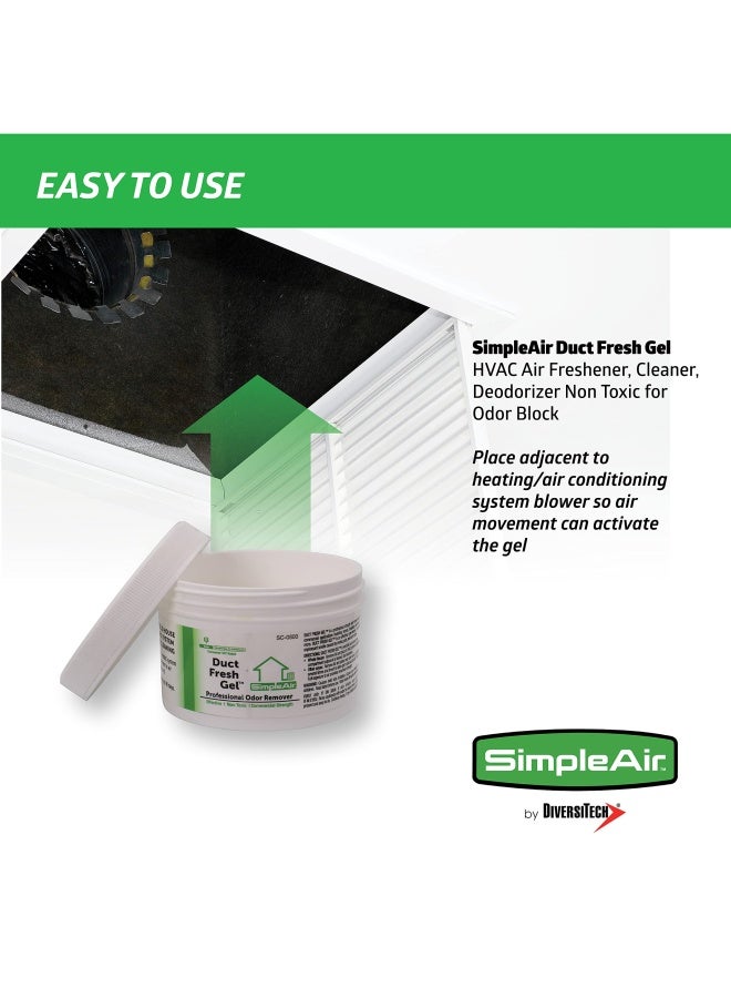 SimpleAir Duct Fresh Gel Hvac Air Freshener Cleaner Deodorizer Non Toxic For Odor Block Small - Image 2