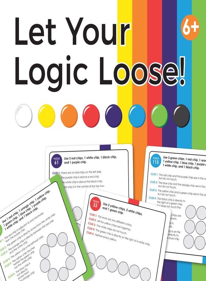 MindWare Logic Links Puzzle Games - Brain Teaser Puzzles for Kids and Brain Games for Adults - 166 Challenging Brain Puzzles, 32 Game Chips - Ages 6+ - Image 3