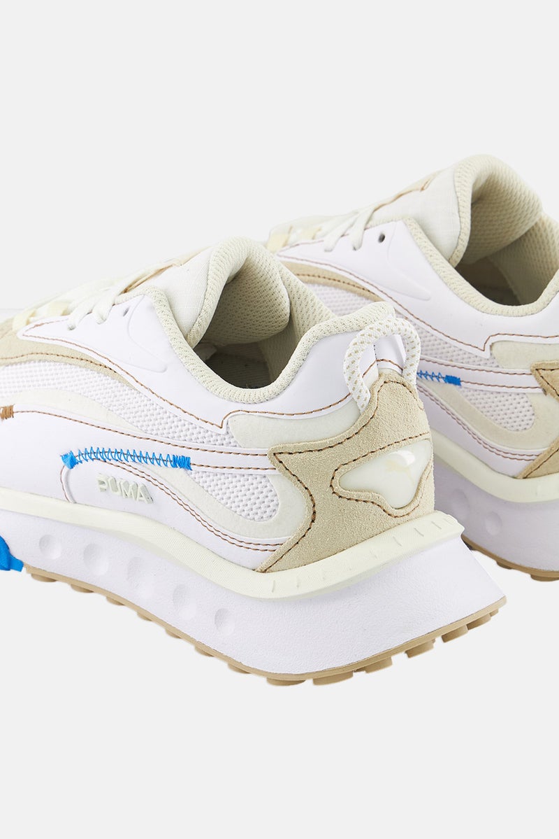 PUMA Women Wild Rider Unfold Infuse Lace Up Outdoor Shoes, White - Image 2