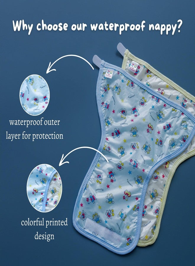 Tinycare New Born Baby's Cloth Nappies For Kids & Infants, Leakproof Printed Nappy/Langot/Diapers (Pack of 5)_Size-L (Washable and Reusable) - Image 2
