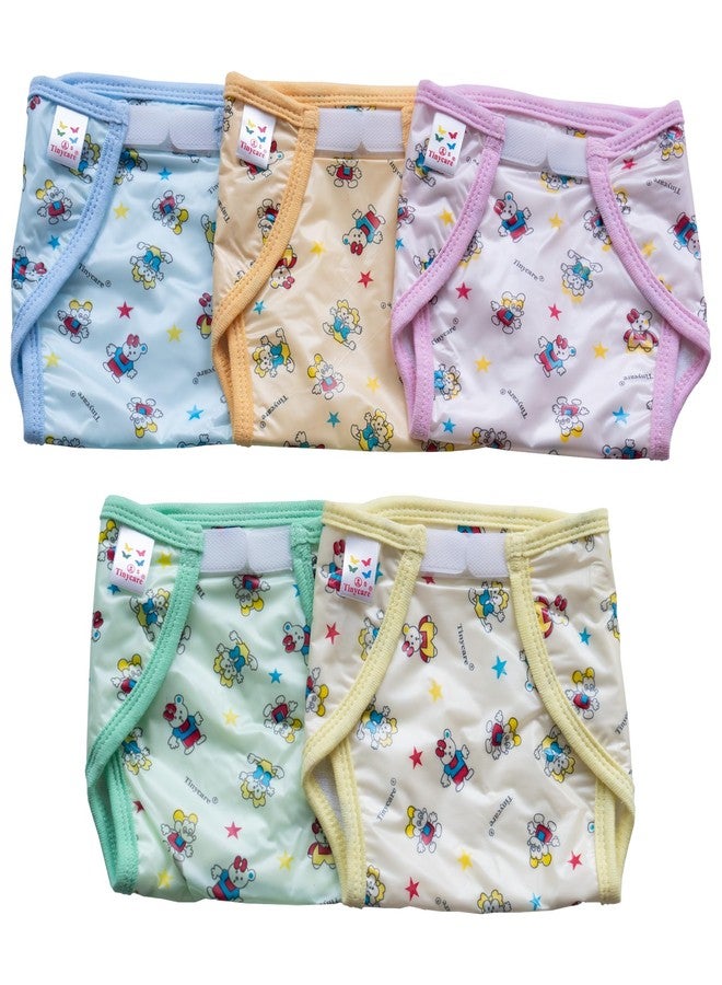 Tinycare New Born Baby's Cloth Nappies For Kids & Infants, Leakproof Printed Nappy/Langot/Diapers (Pack of 5)_Size-L (Washable and Reusable) - Image 1
