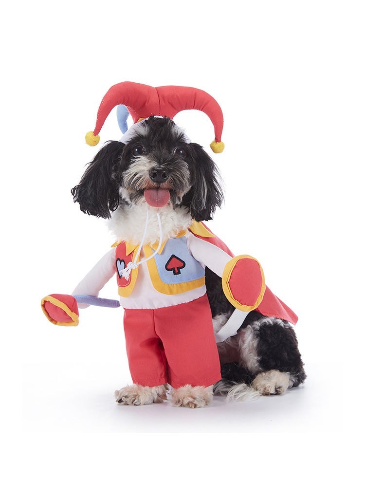 إسكدنيا Pet Clothes Bat Pumpkin Funny Dog Costume PF97 red peach clown