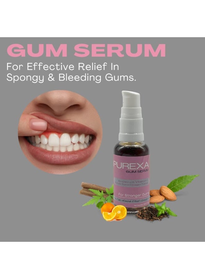 PUREXA Herbal Gum Serum Toothpaste | Vitamin C Enriched | Daily Protection Against Gum Problems | Bleeding Gums | Maintains Oral Hygiene With Strong Teeth & Fresh Breath | Essentials Oil for Oral Care | 30ML - Image 4