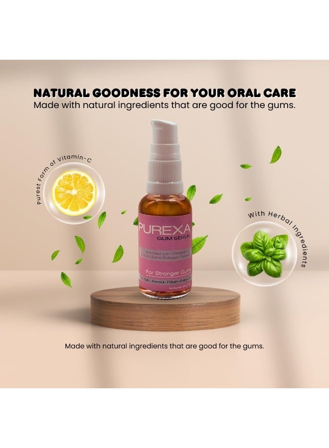 PUREXA Herbal Gum Serum Toothpaste | Vitamin C Enriched | Daily Protection Against Gum Problems | Bleeding Gums | Maintains Oral Hygiene With Strong Teeth & Fresh Breath | Essentials Oil for Oral Care | 30ML - Image 2