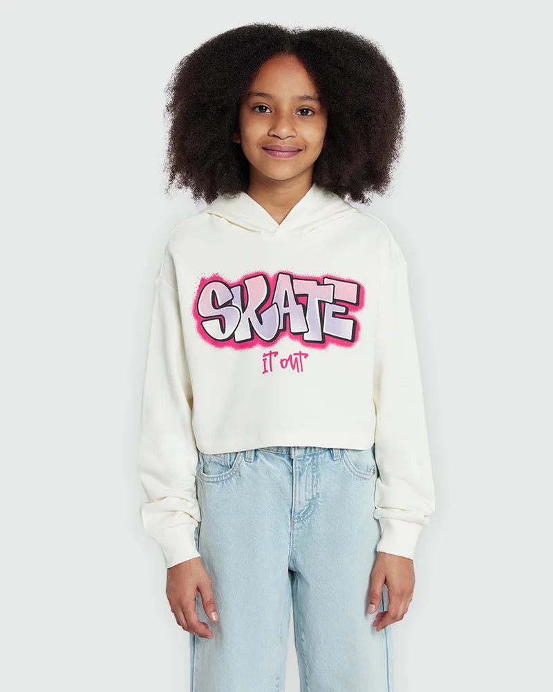 Ovs Marshmallow Hooded Sweatshirt For Girls