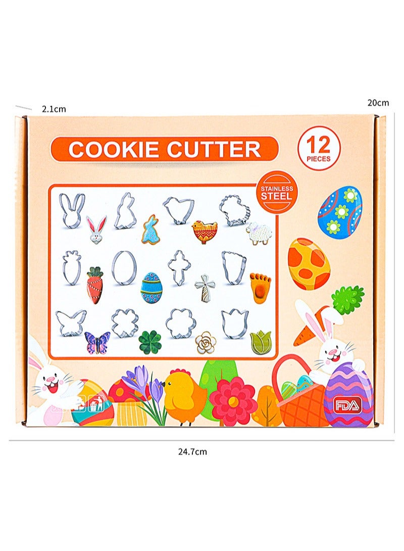 SUNYS Eid Animal Cookie Cutter Set - 12 Pcs Stainless Steel Baking Tools - Image 2