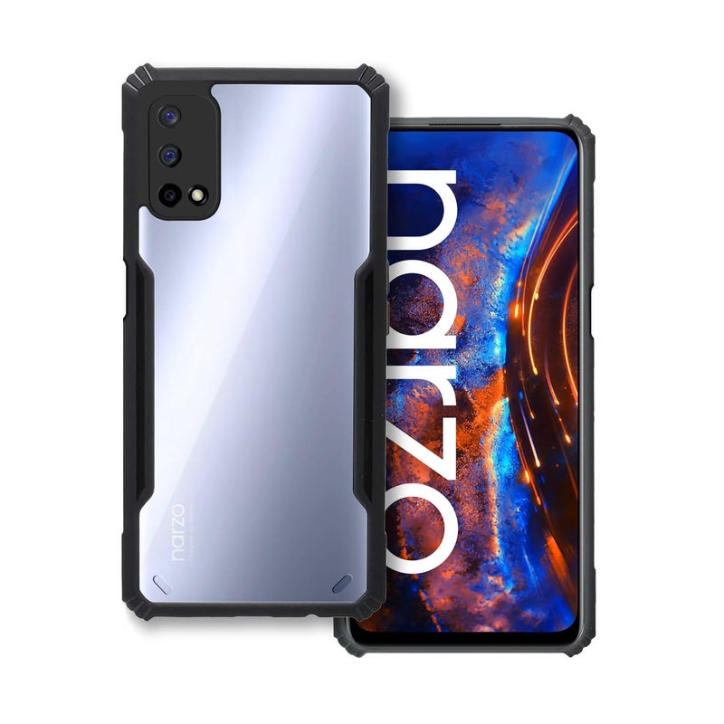 Plus 360 Degree Protection Black Border Back Cover for Realme Narzo 30 Pro - Black - Image 5
