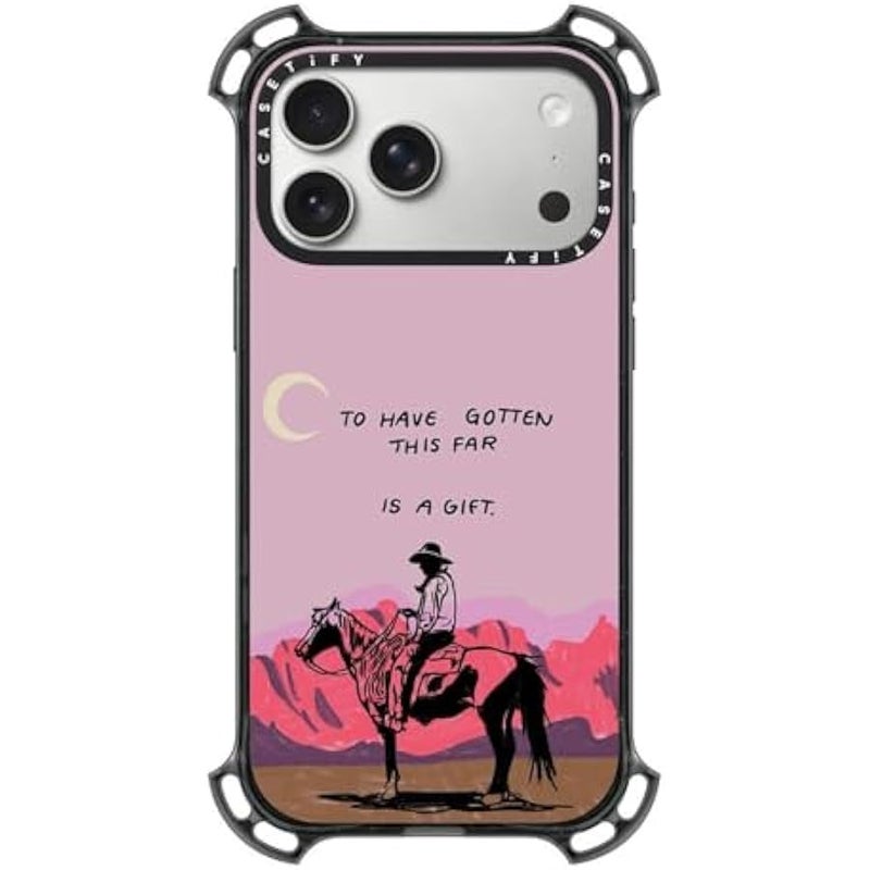 Casetify Bounce iPhone 17 Pro Max Case 【Shockproof/Compatible with Magsafe / 21.3 ft. 7X Military Grade Drop Protection】 - Cowboy Quest - Clear Black - Image 1