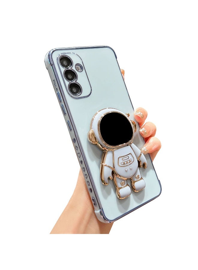 phylla حافظة هاتف فيلا لهاتف سامسونج جالاكسي S24 بلس 67 طلاء فاخر حامل وقوف رائد فضاء مع نمط صغير لطيف على شكل قلب - Image 1