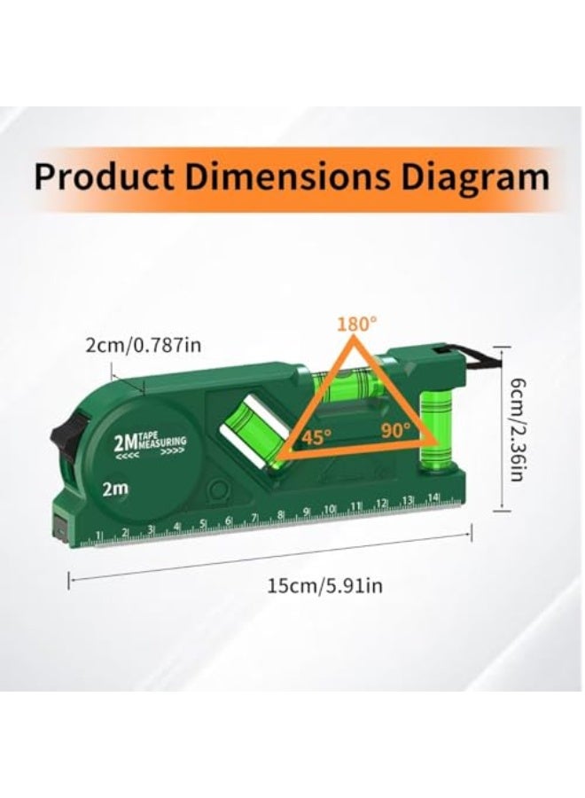 Magnetic Torpedo Level with Built-in Tape Measure, 6-Inch Pocket Level with 0/45/90 Degree Flasks and Centimeter Scale - Ideal for Conduit, Pipe Bending and General Use - Image 2