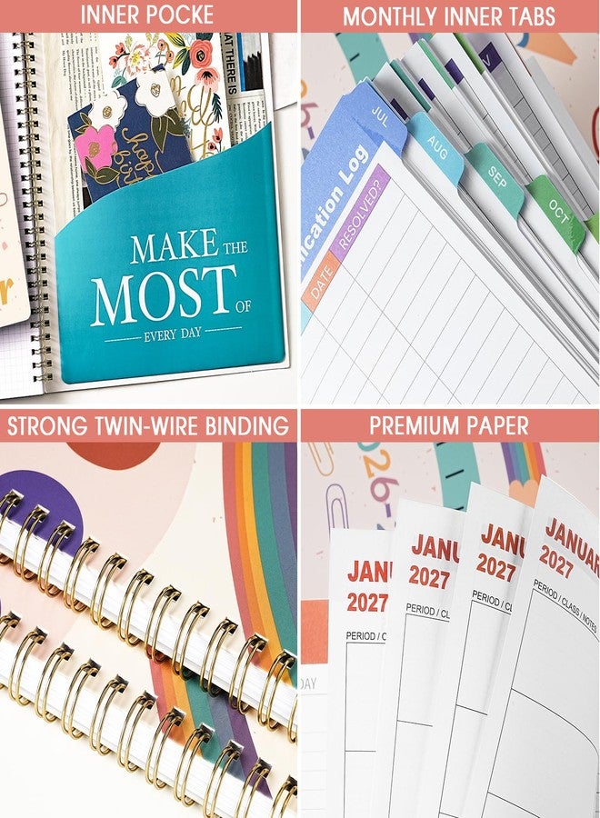 Lemome Teacher Planner 2026-2027 - Teacher Lesson Planners 2026-2027 from July 2026- June 2027, Academic Planner for School Year with Colorful Tabs and Inner Pocket, 8.5" x 11" - Image 3