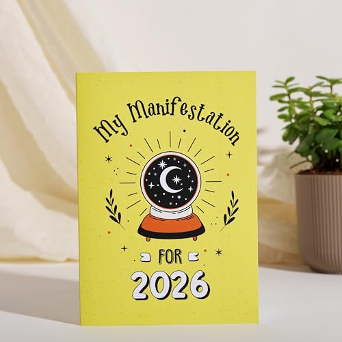 Oye Happy - Manifestation Card – New Year Greeting Card for 2026 | Write, Manifest & Dream | Positive Intentions Gift | Motivational New Year Card for Friends, Family & Loved Ones | 10 x 7 inches - Image 2