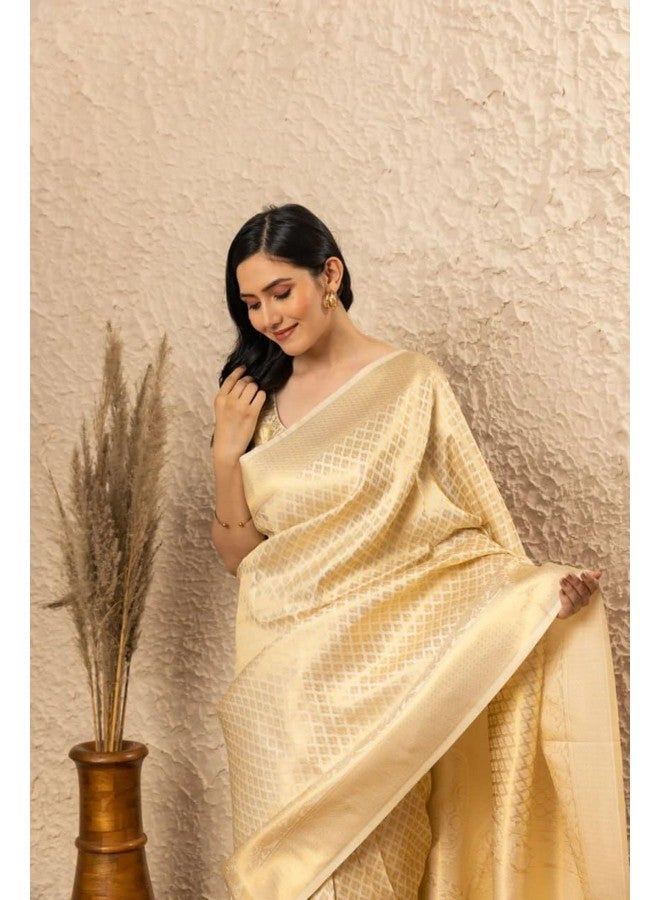 Avantika Fashion Women's Kanjivaram Soft Pure Silk Banarasi Sarees With Blouse Piece Multicolor - Image 5