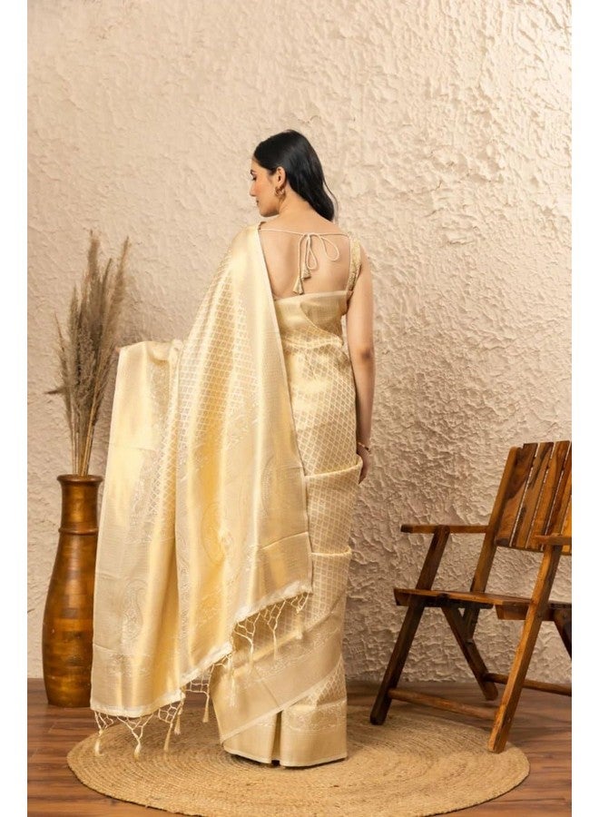 Avantika Fashion Women's Kanjivaram Soft Pure Silk Banarasi Sarees With Blouse Piece Multicolor - Image 3