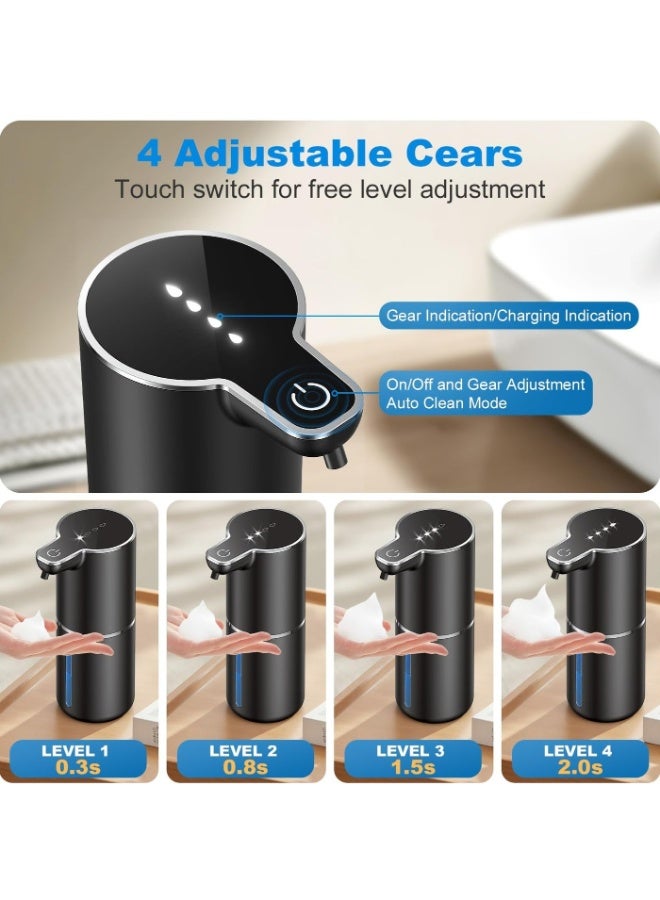 Jourvent Wall-mounted Automatic Foam Dispenser,Automatic Soap Dispenser Black - Image 5