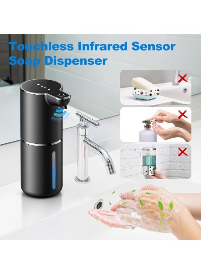 Jourvent Wall-mounted Automatic Foam Dispenser,Automatic Soap Dispenser Black - Image 2