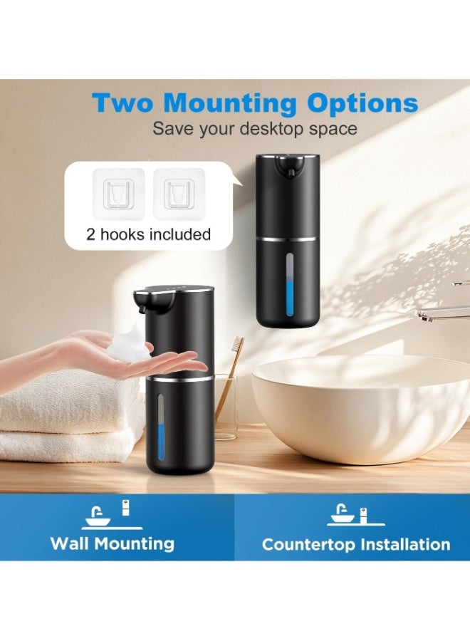 Jourvent Wall-mounted Automatic Foam Dispenser,Automatic Soap Dispenser Black - Image 3