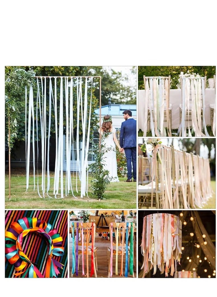 White Ribbon, 38mm-40mm x 25 Yards Fabric Satin Ribbon for Gift Wrapping, Crafts, Hair Bows Making, Wreath, Wedding Party Decoration and Other Sewing Projects - Image 4