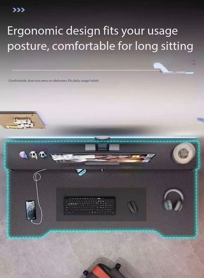 JCB CHIC Computer Desk Corner Desk Gaming Desk PC Table  with Large Monitor Shelf，Writing Study Table with USB charging,120*60*74cm E-sports Ergonomic Gaming Table Office table - Image 3