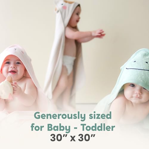 Cuddle Bug CuddleBug Hooded Baby Bath Towel Washcloth Set Bear 100 Cotton Terrycloth Hooded Baby Towels for Newborn Toddler SuperSoft Absorbent Newborn Essentials 33 x 33 Honey Beige - Image 3