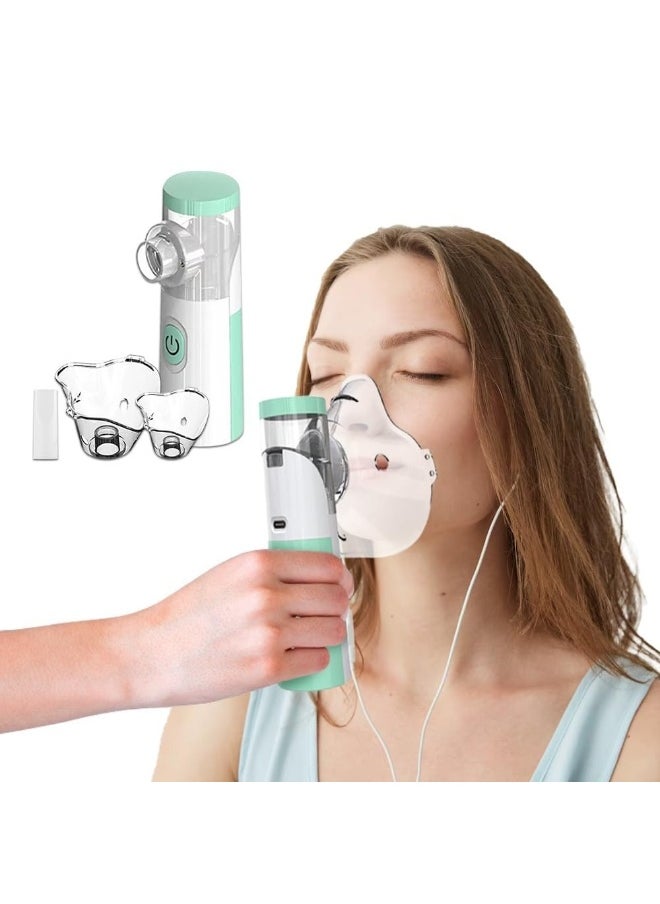 Mesh Nebulizer Portable Inhaler Device for Adults and Children Quiet Nebulizer with Mask and Mouthpiece Effective for Colds Asthma Respiratory Diseases