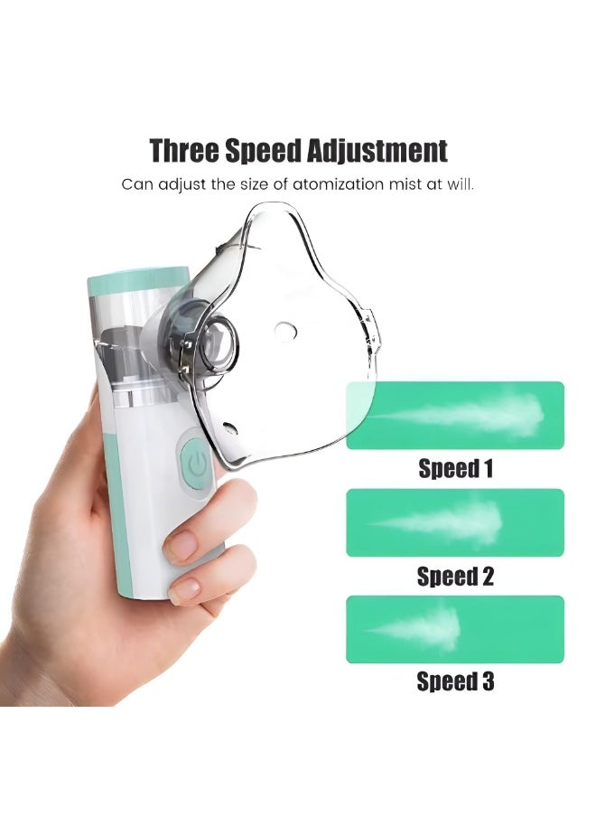 Mesh Nebulizer Portable Inhaler Device for Adults and Children Quiet Nebulizer with Mask and Mouthpiece Effective for Colds Asthma Respiratory Diseases