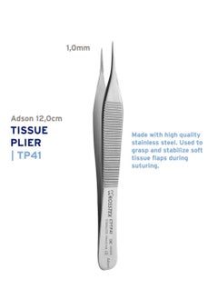 Crosstex Dental Instruments Tissue Plier Adson 12,0cm 
