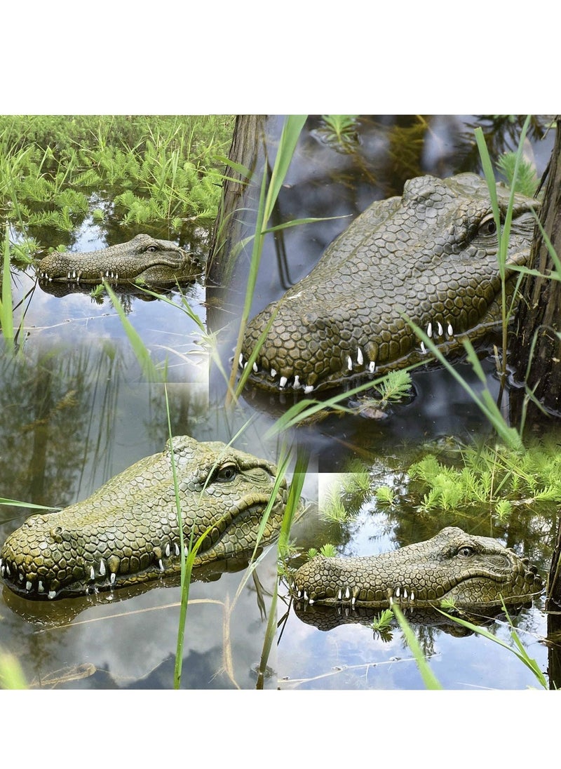 Generic - 2.4 GHz Remote Control Alligator Head RC Boats Water Toys for Pools and Lakes Large Decoy and Floating Crocodile Head Prank High Simulation Alligator Head RC Boats Prank Toys for Adults and Kids - Image 1