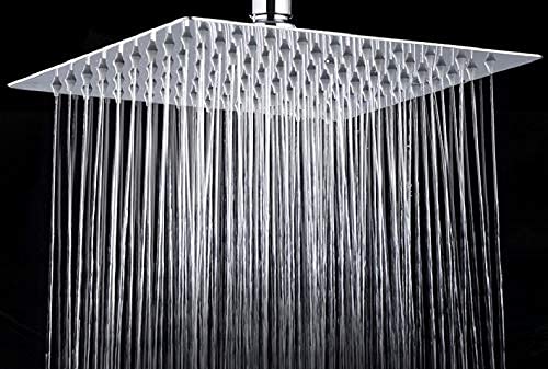 Ultra Slim Stainless Steel Wall Mounted Head Shower Chrome Finishing 4 6 8 8x8 inches  - Image 2