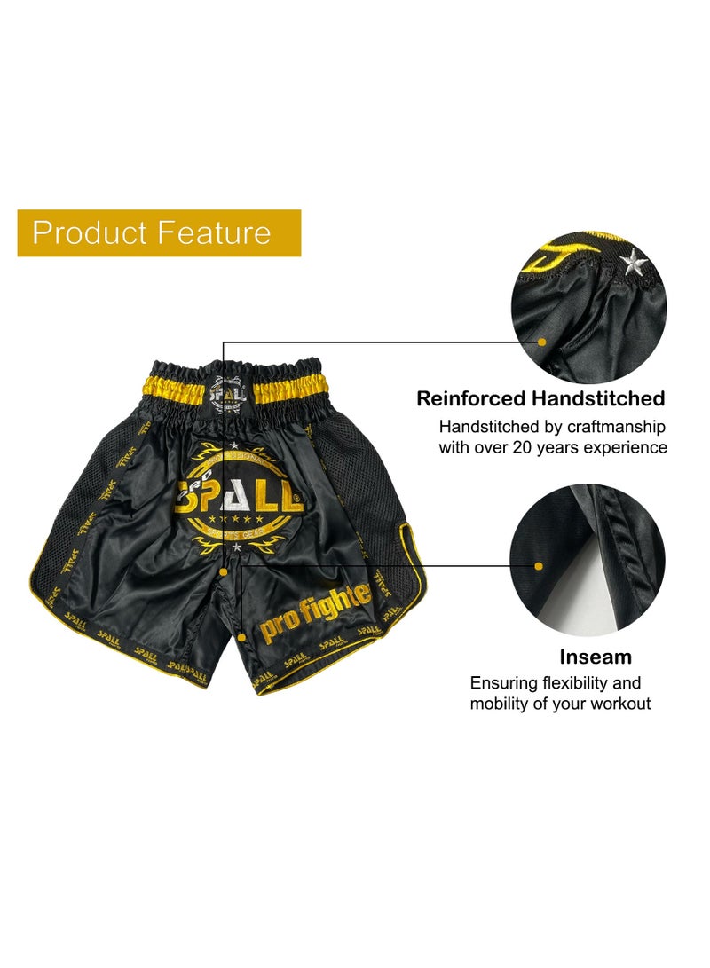 Spall Boxing Shorts For Men Muay Thai Shorts For Kickboxing Wrestling Grappling Fight And Cross Training Martial Arts Training Gym Clothing - Image 3