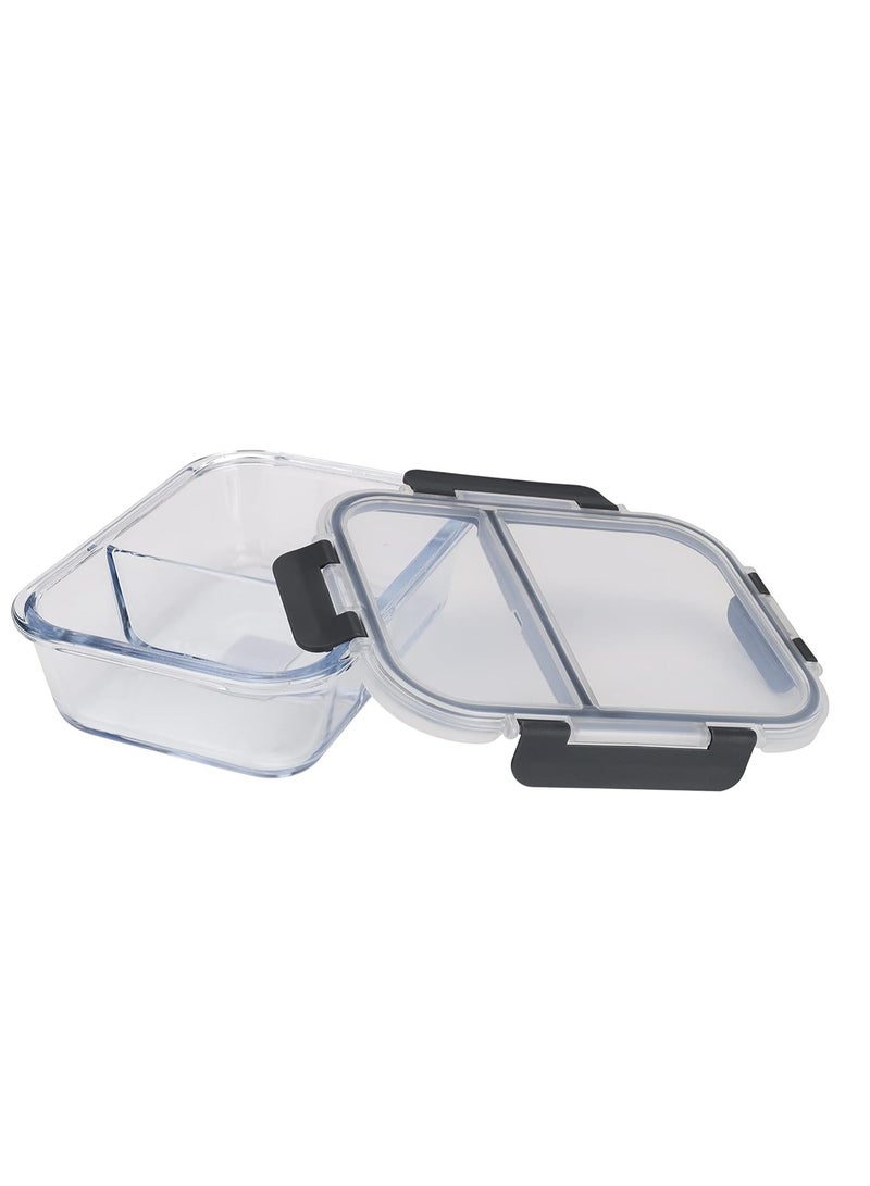 Raxoom Food Storage Container RF9215 950ml Transparent Glass Food Container Reusable, Airtight Storage Box with Snap Locking Lid - Image 3