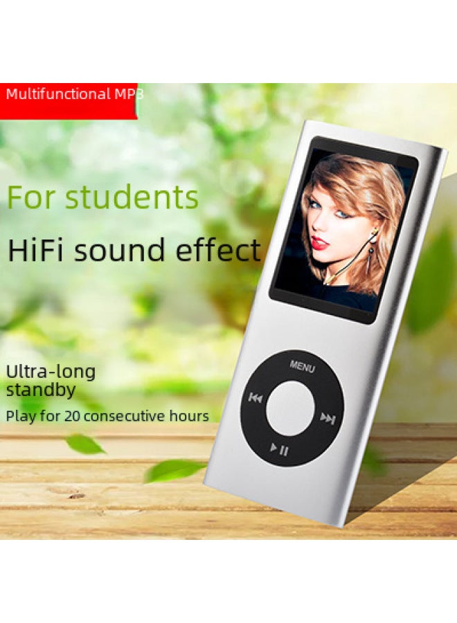 Four Generation Card With Screen MP3 Student Universal English Digital Player Mp4 Ultra-thin Walkman Metal Music-Body Color:Green Card-Memory Capacity:8GB Memory Card  - Image 2