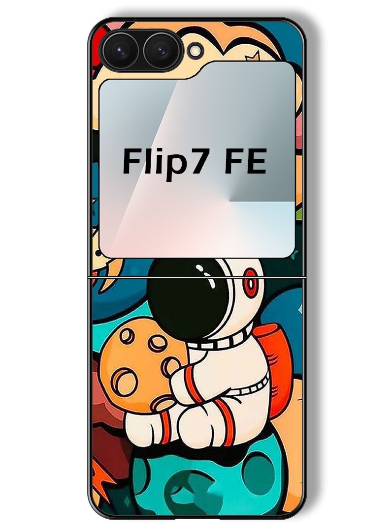 Theodor Case Compatible with Samsung Galaxy Z Flip 7 FE 6.7 Inch Protection Shockproof Bumper Cover Astronaut Cheese - Image 1