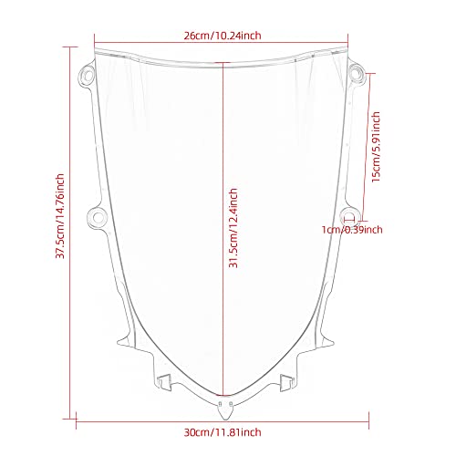 BENEALL Motorcycle Sport Windshield Visor Windscreen Fits For YZF R7 2021 2022 YZF-R7 21-22 Double Bubble - Image 4