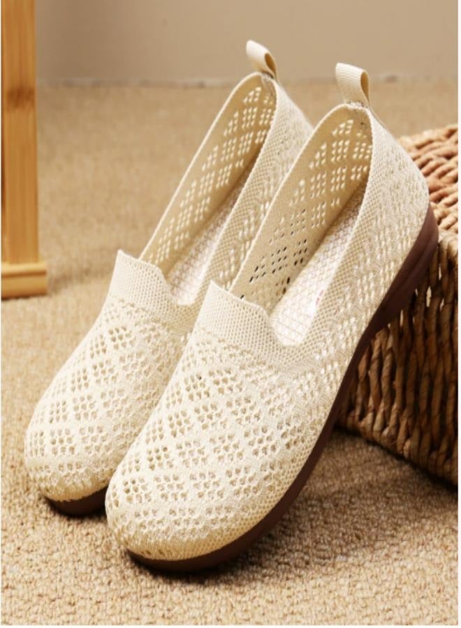 Generic Summer new women's shoes, one-legged mesh shoes, bean shoes, soft-soled women's sandals, flat and breathable mom shoes, women's shoes - Image 2