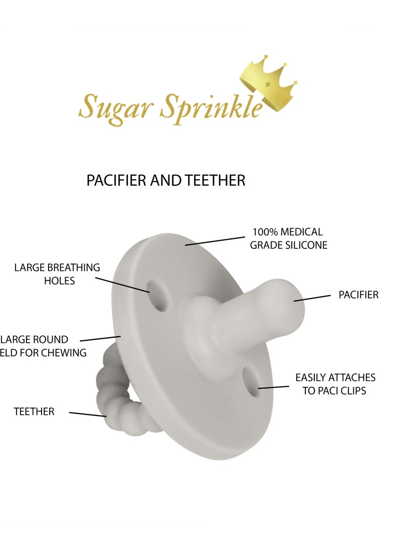 Sugar Sprinkle - Sugar Sprinkle - Earl grey Pacifier+ Vanilla Pacifier & Teether - Image 1