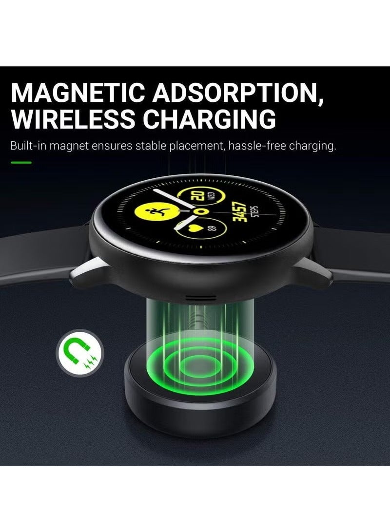 TIGER Inductive Charger for Samsung Galaxy Watch Ultra/Watch 7/Watch FE/Watch 6/6 Classic/Watch 5/5 Pro/4/4 Classic/3/Active 2/1 – 100cm Fast USB-C Charging Cable – Magnetic Wireless Charging Dock – Portable, Safe & Efficient – Black - Image 3