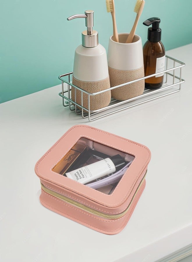 LETGO Mini Clear Makeup Bag, Small Cosmetic Bags Travel Toiletry Pouch Organizer, TSA Approved Make up Case with Zipper, Car Bag for Essentials(Pink, Mini-Chic) - Image 5