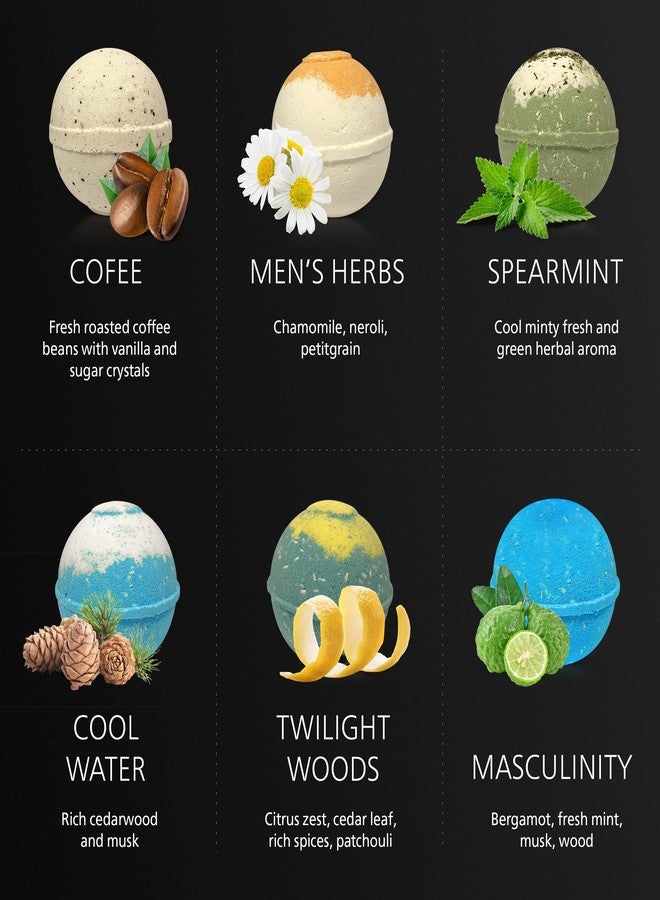 Relaxcation Organic Bath Bombs Gift Set for Men - Vegan Natural Ingredients - Absolutely Safe for Men - Relaxing Epsom, Himalayan, Dead Sea Salts & Essential Oils - Made in The USA - Image 2