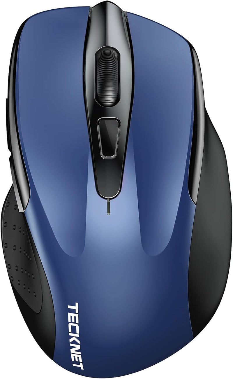 TECKNET Wireless Mouse (2.4G & BT5.0/3.0) Silent 4800 DPI Computer USB A & Bluetooth Mouse 6 Buttons, Wide Compatibility - Blue - Image 1