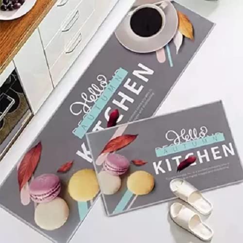 Home-Cloud HomeCloud Velvet kitchen mat 6mm Fruit Printed Thick Anti Slip, Washable, Big Size, Printed, Designer Folding kitchen mat for Floor Home Bedroom Standard size (40 x 120 cm 40 x 60 cm), Rectangular - Image 1