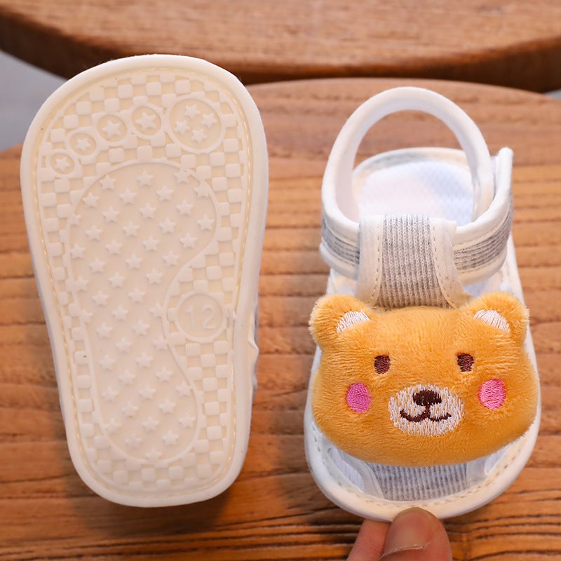Summer 0-1 Year Old Baby Sandals 6-15 Months Old Male And Female Baby Toddler Shoes Beef Tendon Soft Bottom Velcro Walking Shoes - Image 4