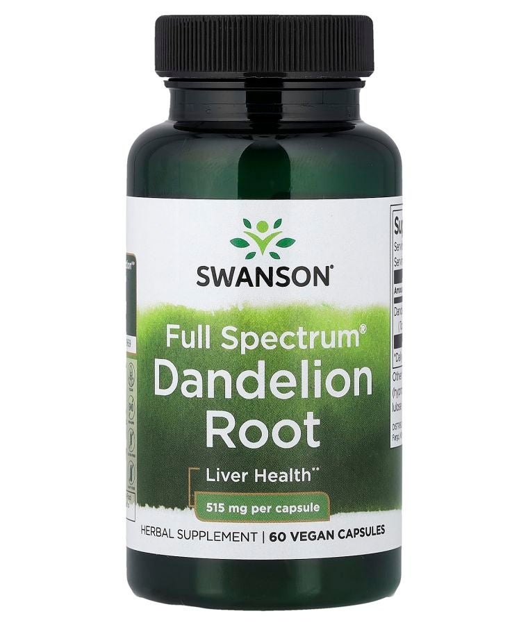 SWANSON Full Spectrum® Dandelion Root 515 mg 60 Vegan Capsules