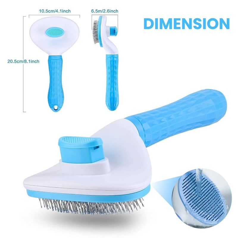 Buraq Grooming Kit for Dogs and Cats with Self Cleaning Slicker Brush Nail Clipper and Nail Filer for Shedding Tangles and Hair Removal Ideal for Long and Short Hair Breeds (Multi Color) - Image 5