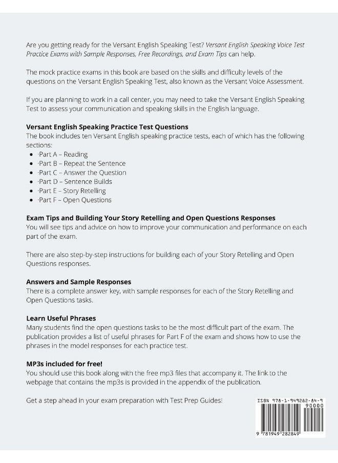 null - Versant English Speaking Voice Test Practice Exams with Sample Responses, Free Recordings, and Exam Tips - Image 1